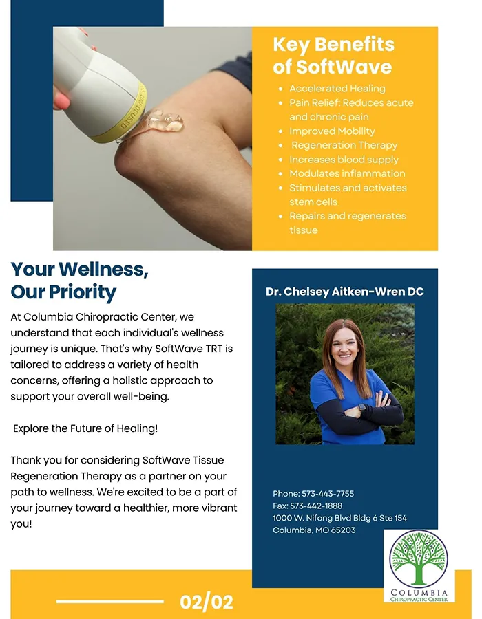 Chiropractor Columbia MO Chelsey Aitken January SoftWave Newsletter