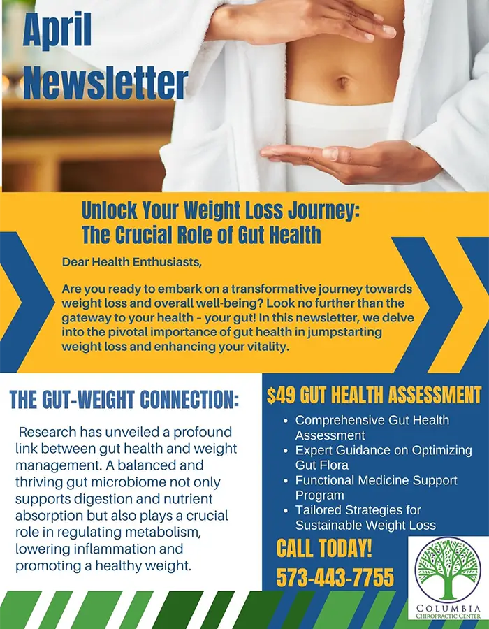 Chiropractic Columbia MO April Gut Health Newsletter