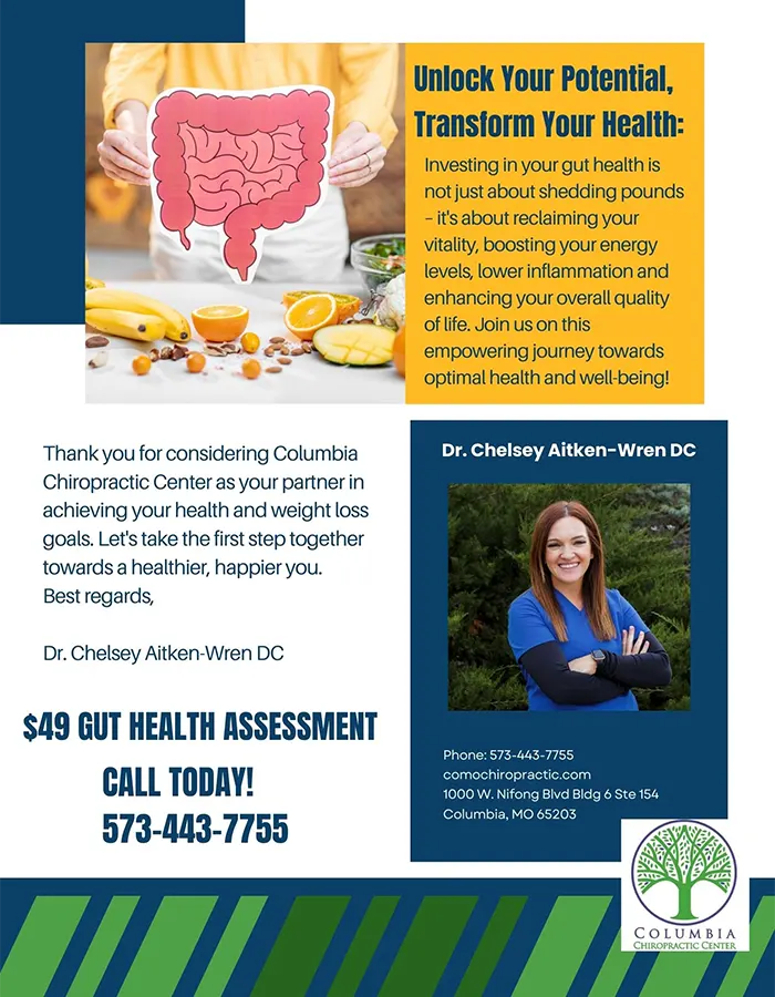 Chiropractor Columbia MO Chelsey Aitken April Gut Health Newsletter