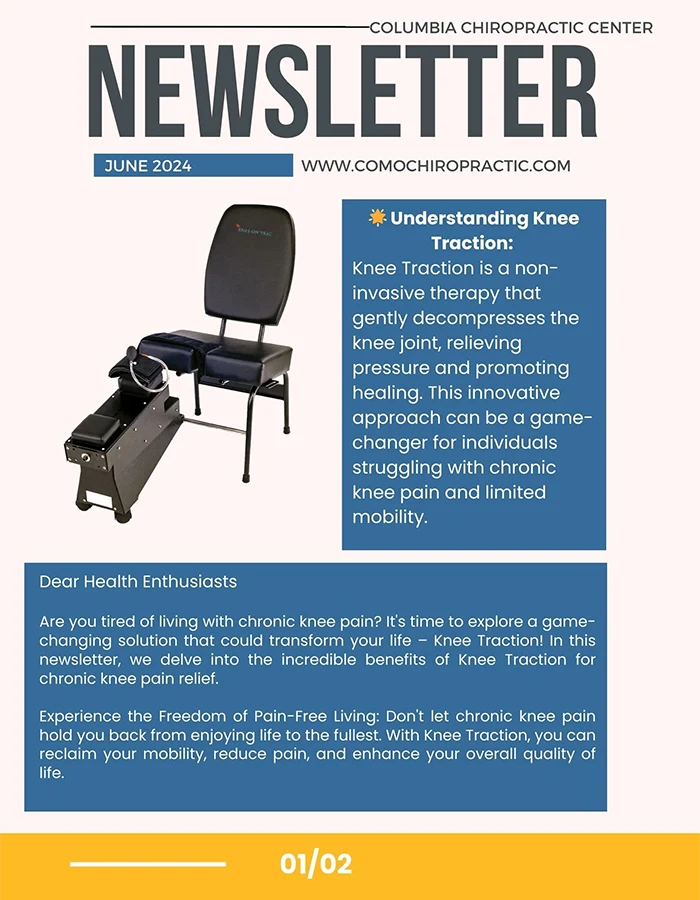 Chiropractic Columbia MO June Knee Pain Newsletter