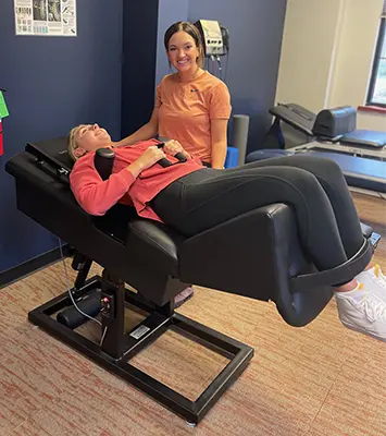 Chiropractor Columbia MO Chelsey Aitken Back On Trac Machine