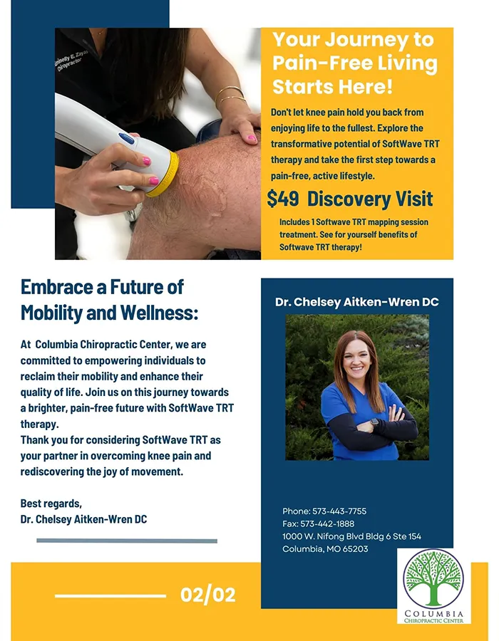 Chiropractor Columbia MO Chelsey Aitken May Knee Pain Newsletter