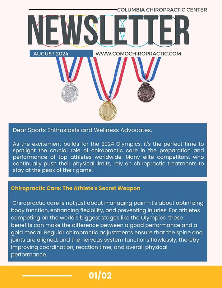 Chiropractic Columbia MO August 2024 Newsletter