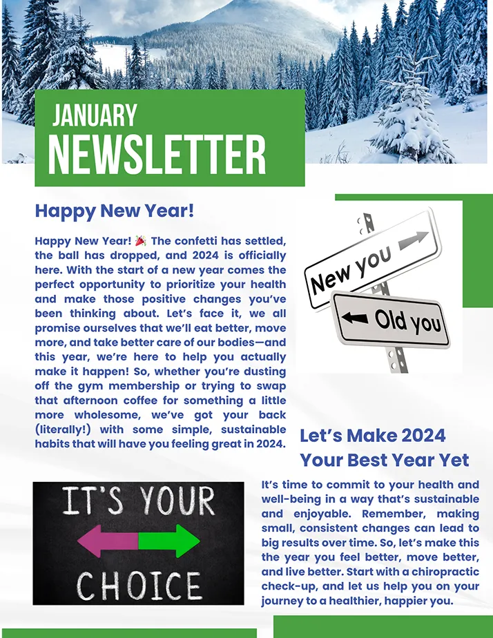 Chiropractic Columbia MO January 2025 Newsletter